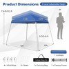 Costway 10x10ft Patio Outdoor Instant Pop-up Canopy Slanted Leg UPF50+ Sun Shelter - 4 of 4