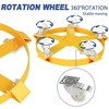 55 Gallon Drum Dolly, 1250 lbs Capacity Heavy-Duty Trash Can Cart with Cross Braces and 5 Wheels, Steel Frame Dolly - 3 of 4