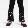 Girls' Flare Valentine's Day 'Heart' Leggings - Cat & Jack™ Black - 2 of 4