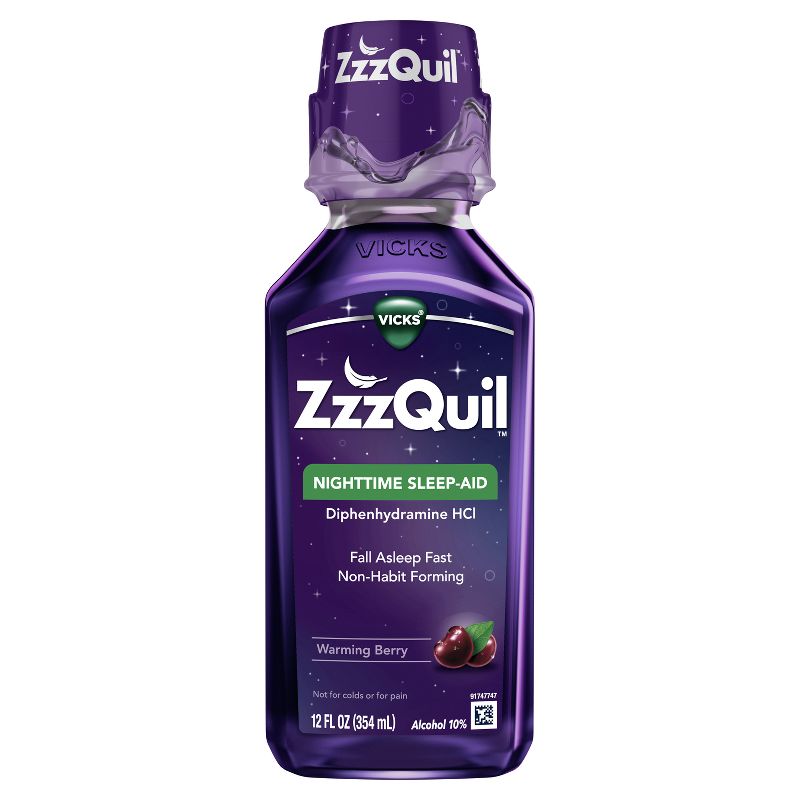 ZzzQuil Nighttime Sleep-Aid Liquid - Berry, 1 of 9