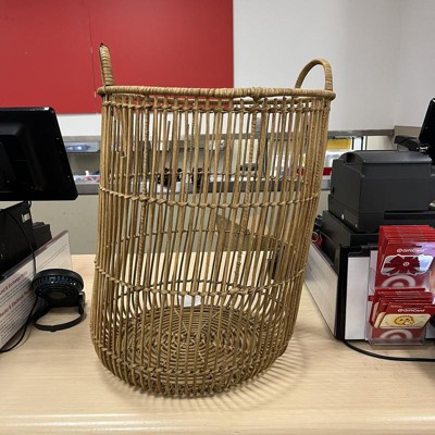 Woven Natural Decorative Cane Pattern Small Basket - Threshold™