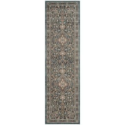 2'3"x12' Medallion Loomed Runner Rug Teal/Gray - Safavieh
