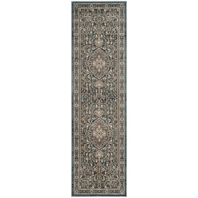 2'3"x12' Medallion Loomed Runner Rug Teal/Gray - Safavieh