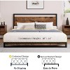 Homhougo King Bed Frame with Wood Headboard and Footboard, with Under Bed Storage, 6 Inch High, No Box Spring Needed, Easy Assembly, Rustic Brown - 4 of 4