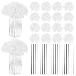 Unique Bargains Plastic Durable Realistic Reusable Silk Hydrangea Flowers with Stems for Home Decor/Wedding 9.84 In - 1 of 4