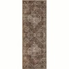 Acekool Floral Area Rug Machine Washable Non-Slip Low-Pile Soft Medallion Vintage Carpet - 2 of 4