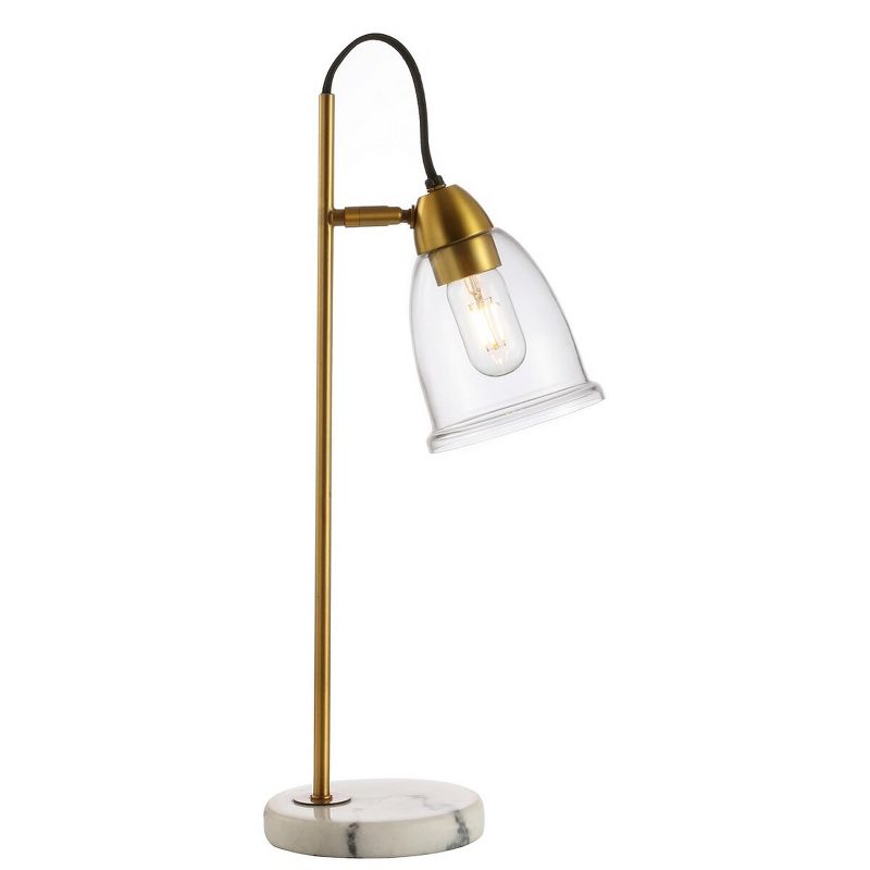 Gibson Table Lamp - White/ Brass Gold/Clear - Safavieh., 3 of 5