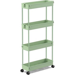 Boersma 4 Tier Bathroom Storage Organizer Laundry Room Utility Cart Mobile Shelving Unit, for Kitchen Office Bathroom Laundry Narrow Places - 1 of 4