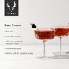 Viski Beau Cocktail Coupe Glasses, Unique Cocktail Glasses Crystal Drinkware, 7.5oz. Cocktail Glasses Stem Vintage Wine Glasses Inspired Set of 2 - 2 of 4