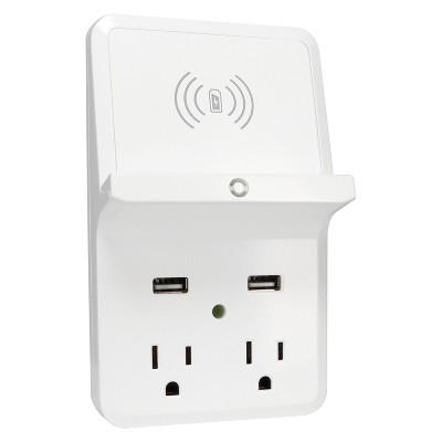 thumbnail image 2 of Bell + Howell Wall Power Outlet – 5 Outlets & 2 USB Ports With Night Light 2 of 5