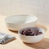3pc Plastic Nesting Serving Bowls White - Made By Design™ - 2 of 3