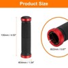 Unique Bargains Non-Slip Mushroom Double Lock-on Bike Handlebar Grips 5.12" 1 Pair with Hex Wrench - 2 of 4