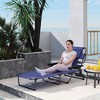 Outsunny 4-level Reclining Back Outdoor Chaise Lounge Chair, Reading Hole Include Tanning Chair - 2 of 4