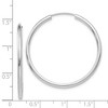 Black Bow Jewelry 2mm x 35mm 14k White Gold Polished Round Endless Hoop Earrings - 4 of 4