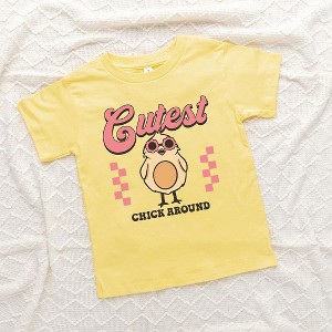 The Juniper Shop Cutest Chick Around Toddler Short Sleeve Tee - 1 of 2