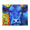 Trademark Fine Art -Marion Rose 'Blue Cow' Wood Slat Art - 2 of 4