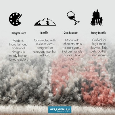 Fluer Rose Tufted Synthetic 8' x 10' Area Rug