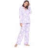 Casual Nights Women's Long Sleeve Rayon Button Down Pajama Set - 2 of 4