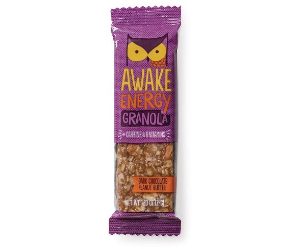 Awake Dark Chocolate Peanut Butter Energy Granola Bar 6 oz