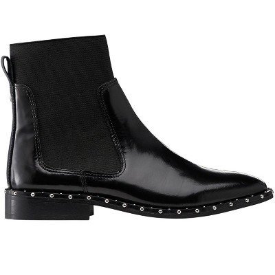 ellos Women's Patent Leather Studded Bootie (Wide Widths Available)