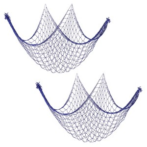 Unique Bargains Home Decoration Mediterranean Fishing Net 2 Pcs - 1 of 4
