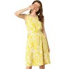 INSPIRE CHIC Women's Sleeveless Round Neck Floral Leaf Dress - 2 of 4