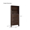 Syemin Shoe Racks Shoe Storage Cabinet, Farmhouse Shoe Organizer, Freestanding Hidden Slim Shoe Rack Cabinet for Entryway, Beige, 32.5"*7.5"*78.75" - 3 of 4