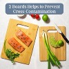 2-Piece Cutting Board Set; 2 Assorted Sizes of Bamboo Wood Cutting Boards for Kitchen - 2 of 4