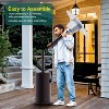 Acekool 48,000 BTU Propane Patio Heater with Cover, Portable Outdoor Heater, Double Stainless Steel, Wheels - 4 of 4