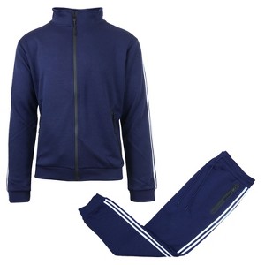 Galaxy by Harvic Men's Tech Fleece Sweatshirt  and Jogger 2 Piece Set - 1 of 4