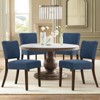 Set of 2 Mid-Century Modern Upholstered Dining Chairs with Wood Legs, Fabric Kitchen Side Chairs with Back for Dining Room or Restaurant - 3 of 4