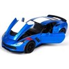 2017 Chevrolet Corvette Grand Sport Blue Metallic 1/24 Diecast Model Car by Maisto - image 2 of 3