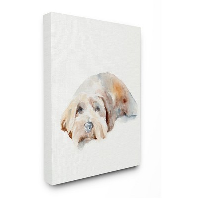 Stupell Industries Scruffy Dog Laying Down House Pet Painting