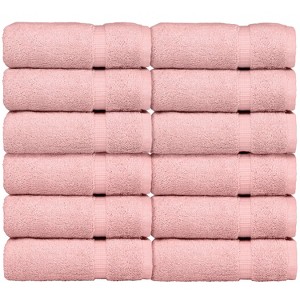 BC BARE COTTON Luxury Hotel & Spa Towel Turkish Cotton Washcloths - Dobby Border (13x13 Inches) - 1 of 4