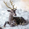 Whisen 12.2x6.3x10.5" Velvet Foam Sitting Deer, Christmas Decoration - Multicolor - 4 of 4
