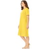 Woman Within Plus Size Perfect Short-Sleeve Crewneck Tee Dress - 4 of 4
