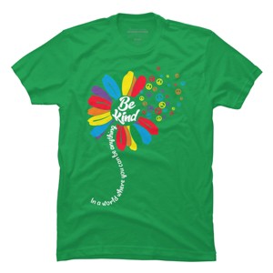 Adult Design By Humans You Can Be Anything Be Kind Flower Pride By HARGOOT-Shirt - 1 of 2