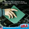 Lola Products Pot Brite Heavy Duty Jumbo Scouring Fiber Pads, 6" x 6", 50% Larger than Most Scouring Pads, Durable Nylon & Polyester Scrub Pad, 3 Pack - 4 of 4