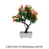 Unique Bargains Artificial Plants Rose-Adorned Welcome Pine Bonsai Plastic 3.94"x3.94"x10.63" 1 Pc - 3 of 4