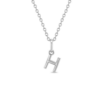 Girls' Tiny Initial Letter Sterling Silver Necklace - In Season Jewelry