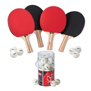 Viper Table Tennis Four Racket Set with 30 Table Tennis Balls - 1 of 3