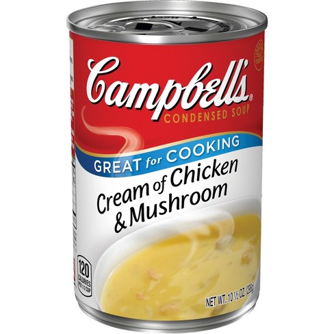 Campbell's Condensed Cream Of Chicken & Mushroom Soup 10.5oz : Target