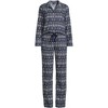 Lands' End Women's Flannel 2 Piece Pajama Set - Long Sleeve Shirt and Pants - 3 of 4