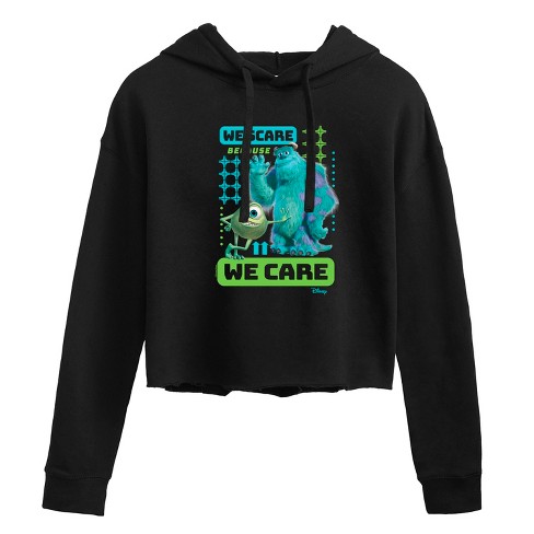 Women's - Disney - We Scare Because We Care Cropped Graphic Hoodie - image 1 of 3