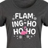 Women's Instant Message Flaming Ho Ho Ho Christmas Graphic T-shirt Dress - Heather Charcoal - X-Large - 2 of 4