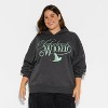 Women's Fabulously Wicked Graphic Hooded Sweatshirt - Black - 2 of 3