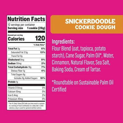 Sweet Loren's Gluten Free & Vegan Snickerdoodle Cookie Dough - 12oz/12ct