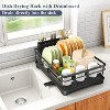Dish Drying Rack, Stainless Steel Dish Rack for Sink, Large Dish Rack with Drainboard,Rustproof Dish Drainer with Utensil Holder for Kitchen,Black - 4 of 4