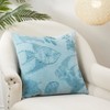 Saro Lifestyle Oceanic Charm Stonewashed Fish Poly Filled Throw Pillow, Blue, 20"x20" - image 3 of 3