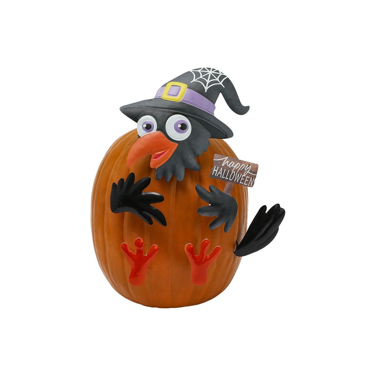 The Lakeside Collection Pumpkin Decorating Kits Metal In Cat Ghost Bird Or Skeleton Characters - - thumbnail 4